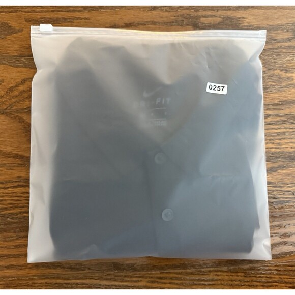 Nike Golf Polo Shirt Dri Fit Mens Large Short Sleeve Black Polyester Stretch - Picture 9 of 9